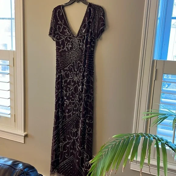 Pisarro Nights Dresses | Pizarro Nights Beaded Dress | Color: Brown/Silver | Size: 14 | Watersailor's Closet